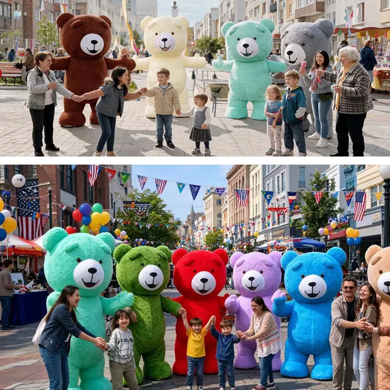 Inflatable cartoon dolls, teddy bears, party decorations, doll costumes, wedding celebrations, birthday performances, props view 6