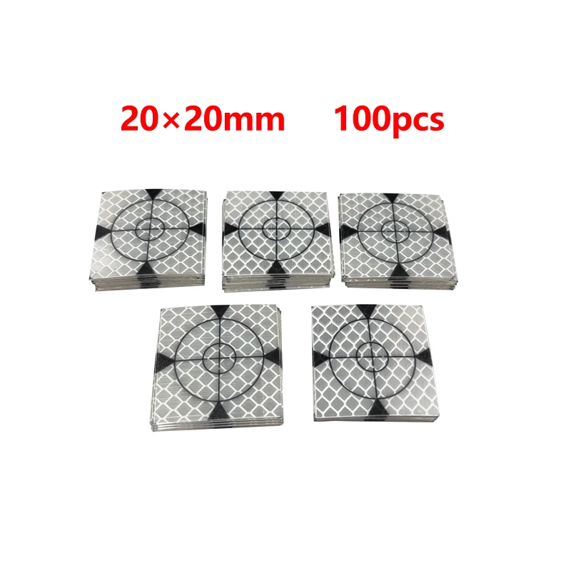 100pcs Tnverted Triangle Reflector Sheet 20X20MM Reflective Target