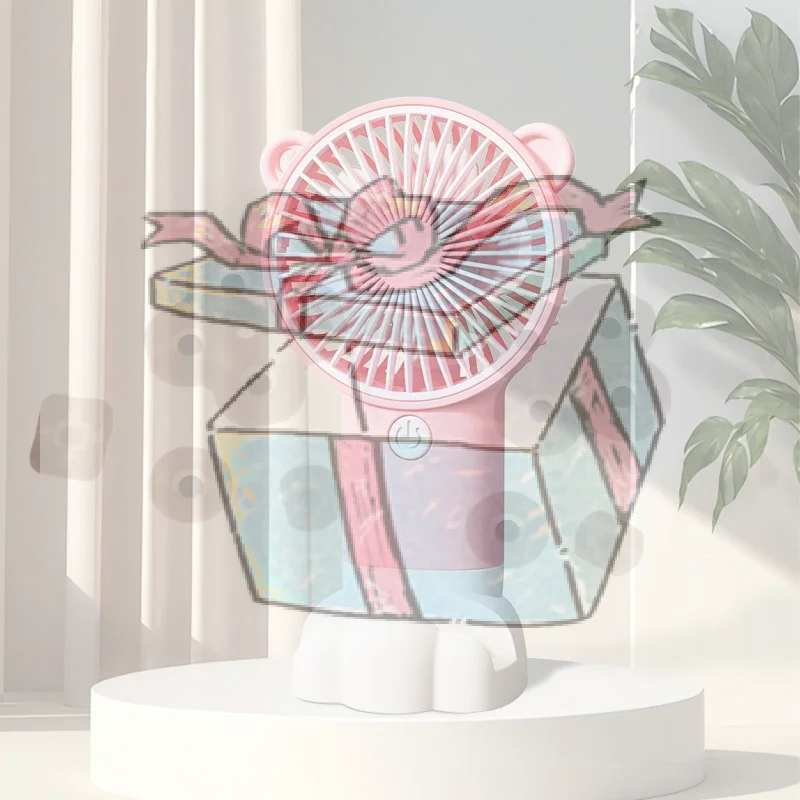 Usb Rechargeable Portable Handheld Fan – Cute Plastic Design, Dual Use (Handheld/Stand), Summer Cooling Fan For Kids & Adults