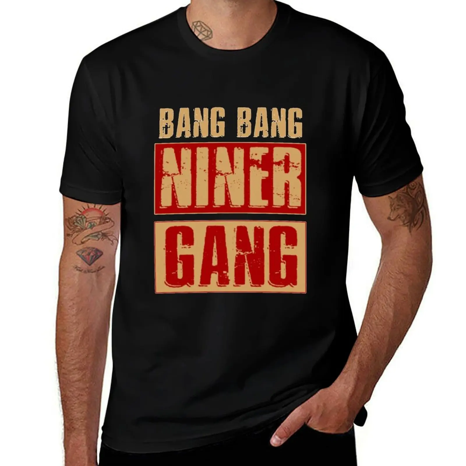 Bang Bang Niner Gang Football Cool Long Sleeve T-Shirt Basic Lightweight Short Sleeve Tee T-Shirt