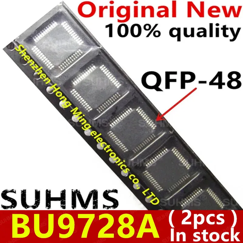 (2ชิ้น) 100% ใหม่ BU9728A BU9728AKV-E2 QFP-48ชิปเซ็ต
