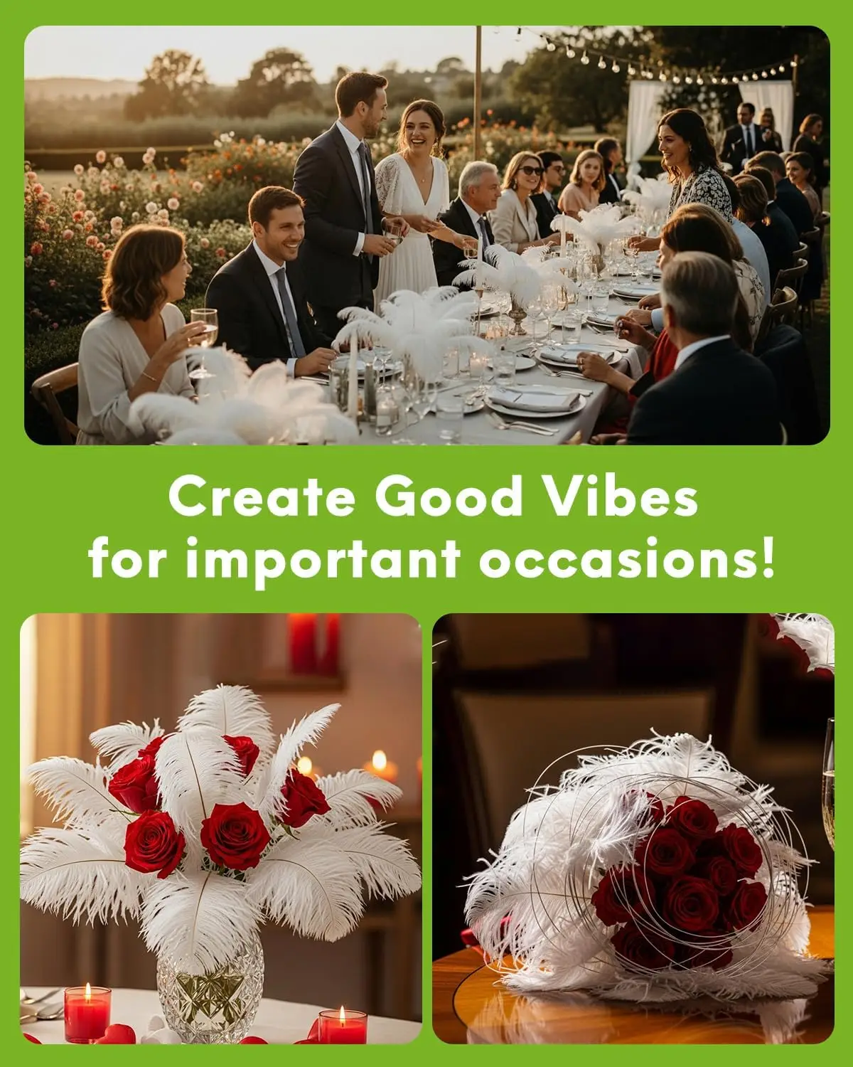 Plumes d'autruche naturelles, 10 pièces, centres de Table artisanaux pour mariage, fête à domicile, décoration de jour de noël, Plumes, décoration de Vase artisanal DIY