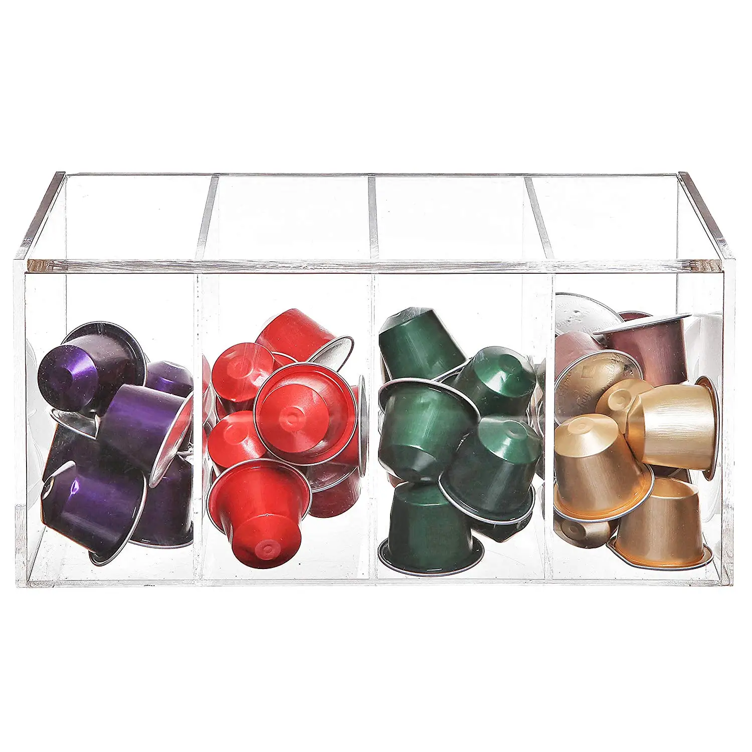 

Acrylic Pen Holder Clear Pencil Organizer Makeup Brush Holder Countertop Desk Accessory Storage