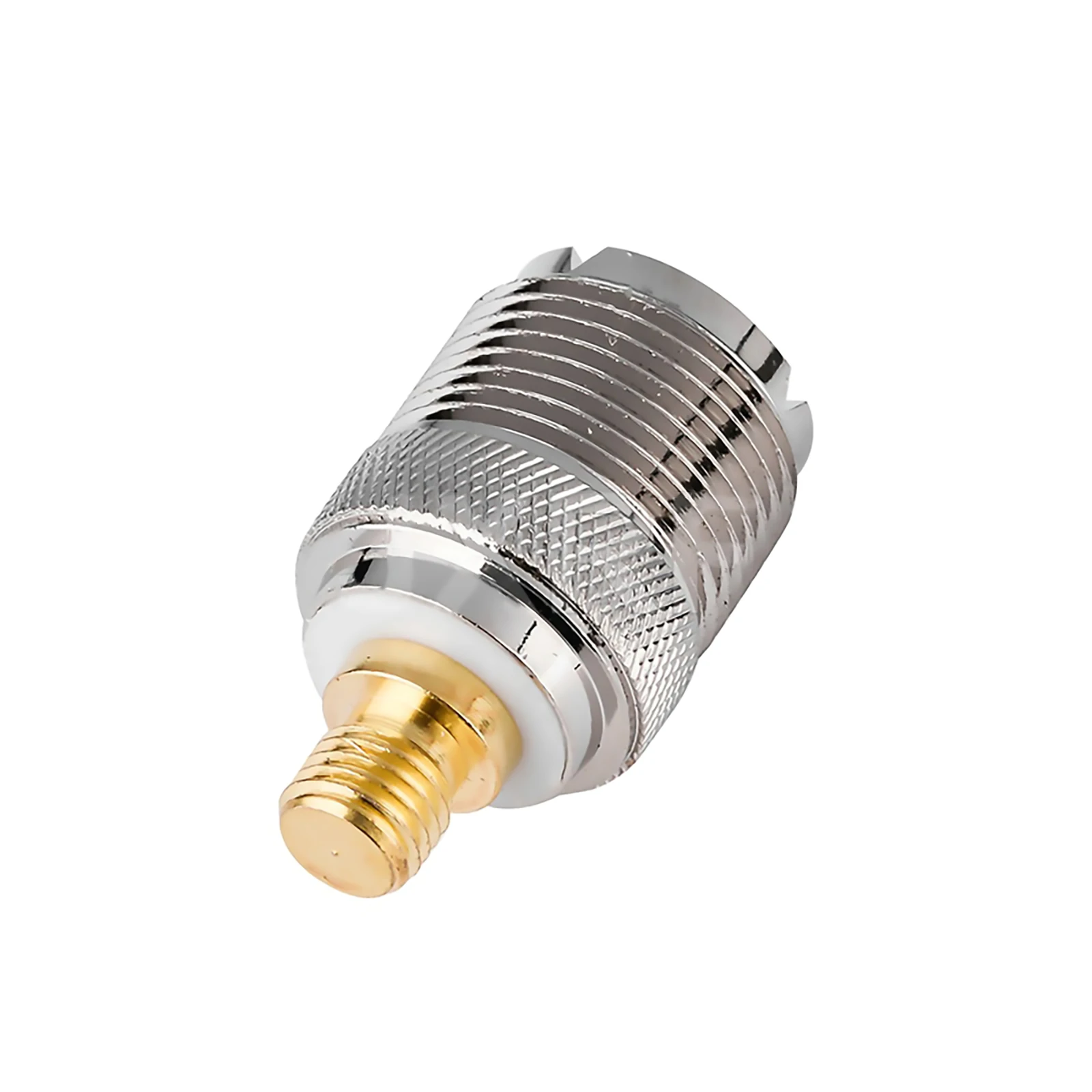 1Pc RF Coaxial Connector 27mm Brass UHF SO239 Female to Flat M6 Connector Adapter For Motorola GP328 GP88 Handheld Walkie Talkie