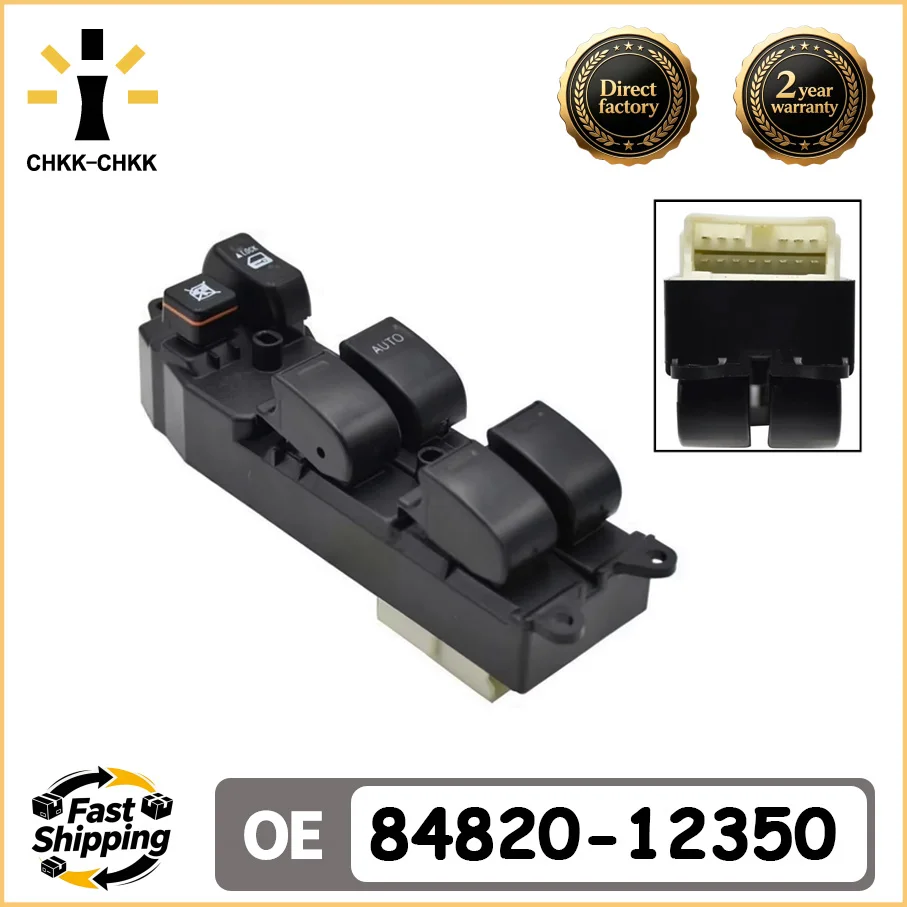 CHKK RHD 84820-12350 Window Control Switch Regulator Car Parts Accessory For Toyota Corolla AE110 1998-2002 84820-52010 14+7Pins