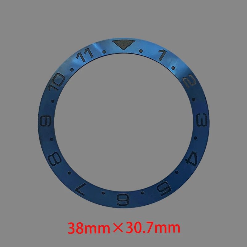 38mm Curved Ceramics Bezel Insert Fits GMT SUB SKX007 SKX009 Watch Case NH35 NH36 Movement Watch Bezel Rings Refit Accessories