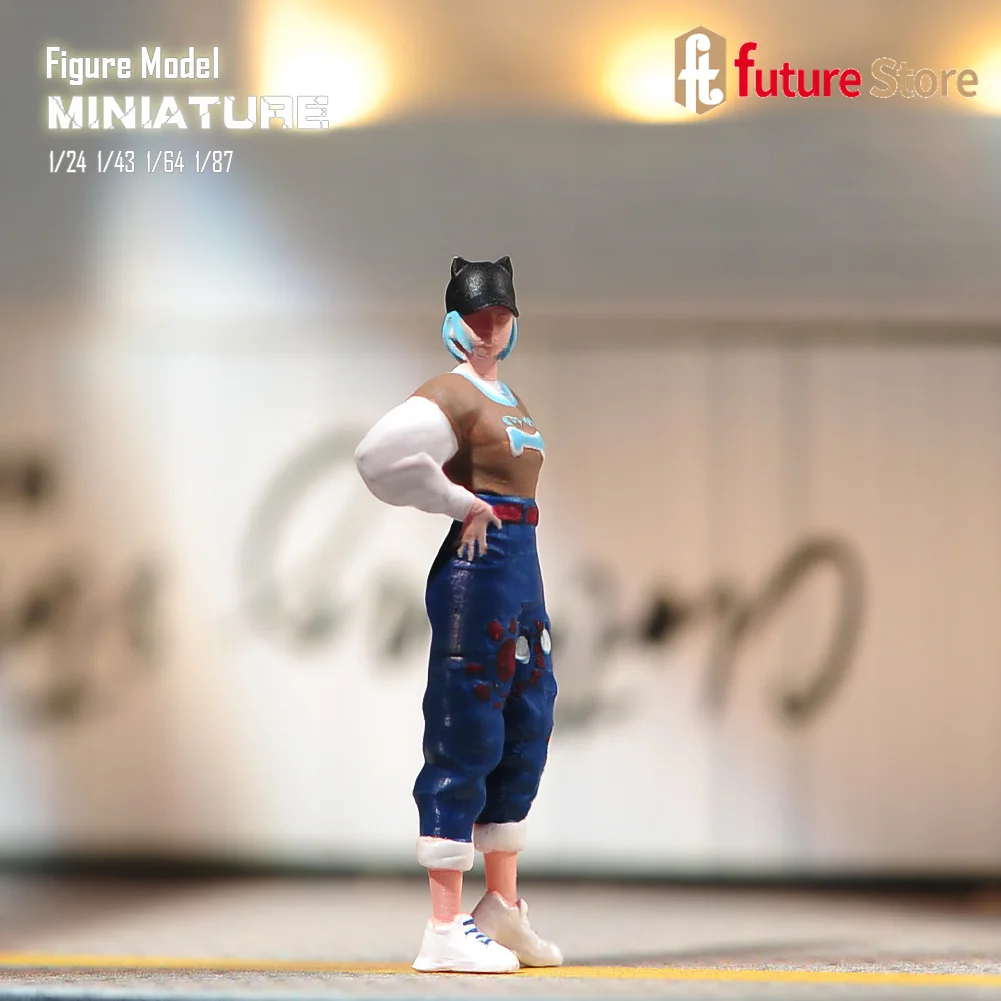 Miniature Figure 1/87 1/64 1/43 1/24 Standing Beauty Girl 3D Print Diorama Model Creative Scene Prop Decoration Toys