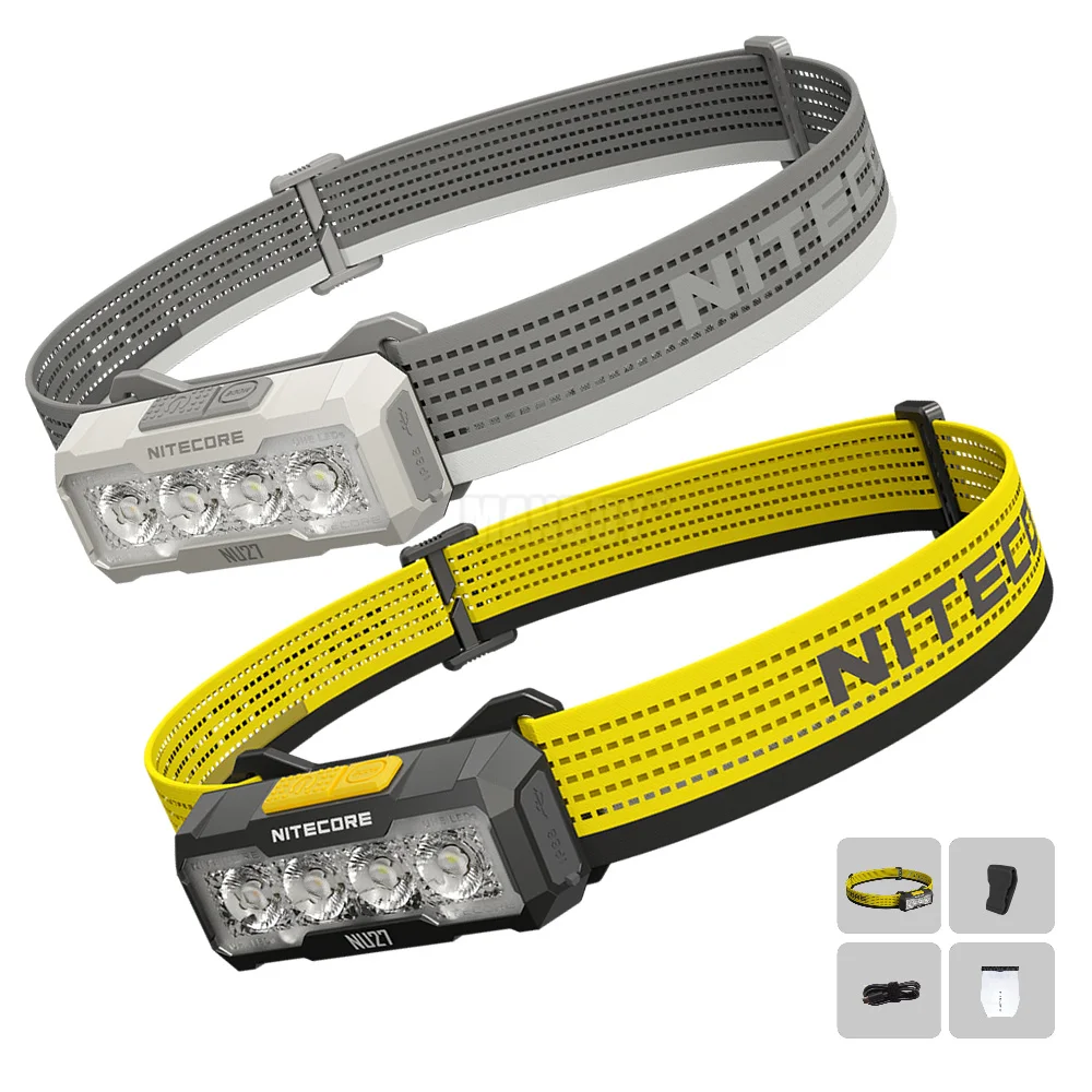 2024 Nitecore NU27 600LM Build-in Battery Multiple Color Temperatures Type C Rechargeable Headlamp Outdoor Trailing Run Climbing