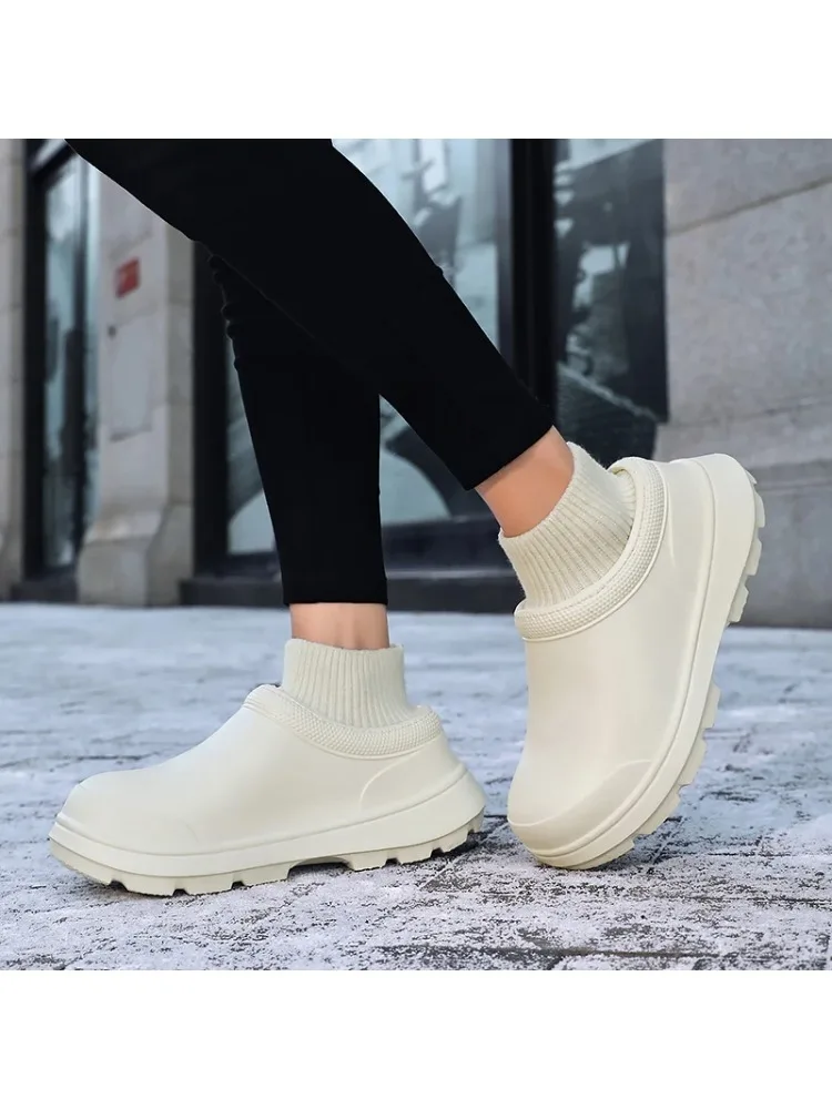

Men's Non-slip Chef Shoes Fashion Wear-resistant Non-slip Heightened Water Shoes Work Shoes Car Wash Shoes Rain Shoes
