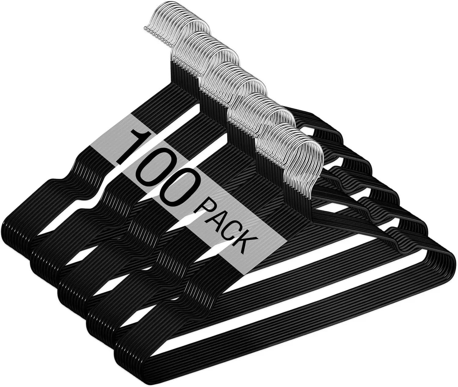 

100 шт. металлических вешалок с противоскользящим покрытием для одежды, экономящие место, прочные, 15,7 дюйма, треугольные, для одежды, пальто, костюмов, свадебных платьев, для бутиков, D