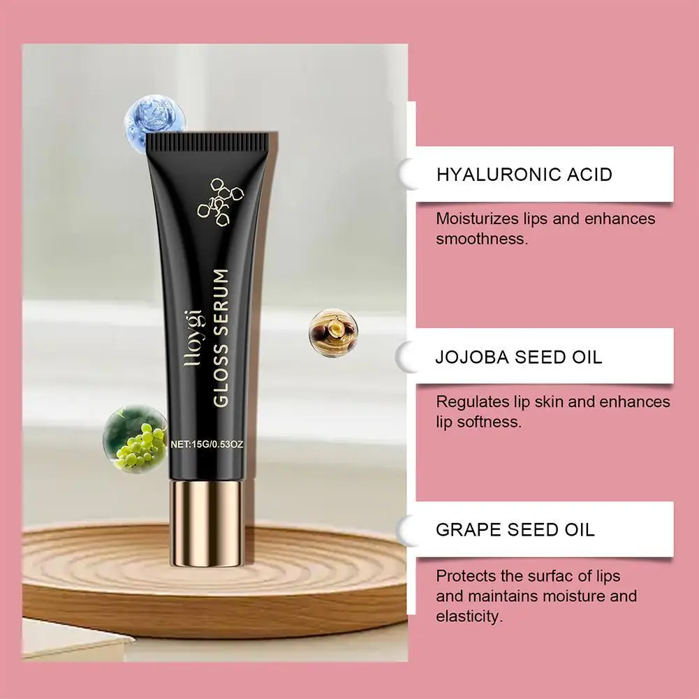 

Moisturizing Plump Brighten Lip Lipstick - Solid Lip Gloss Glass,Tea Reddish-Brown,Long-Lasting,Brighten Your Lips a Shimmering