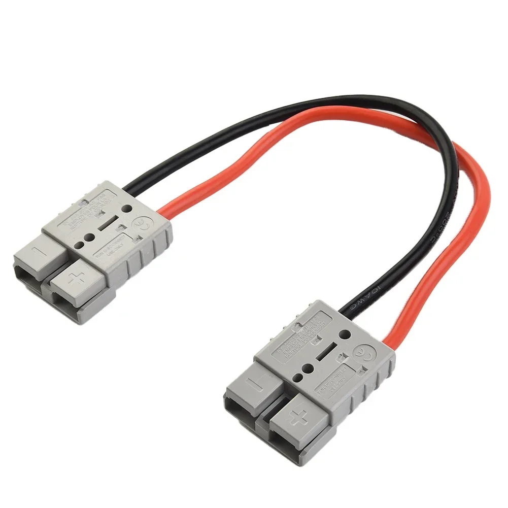 DC Double-Head Charging Connector 50A 600V UL94 V0 Compliant with Silver-Plated Copper Contacts and Polycarbonate Shell