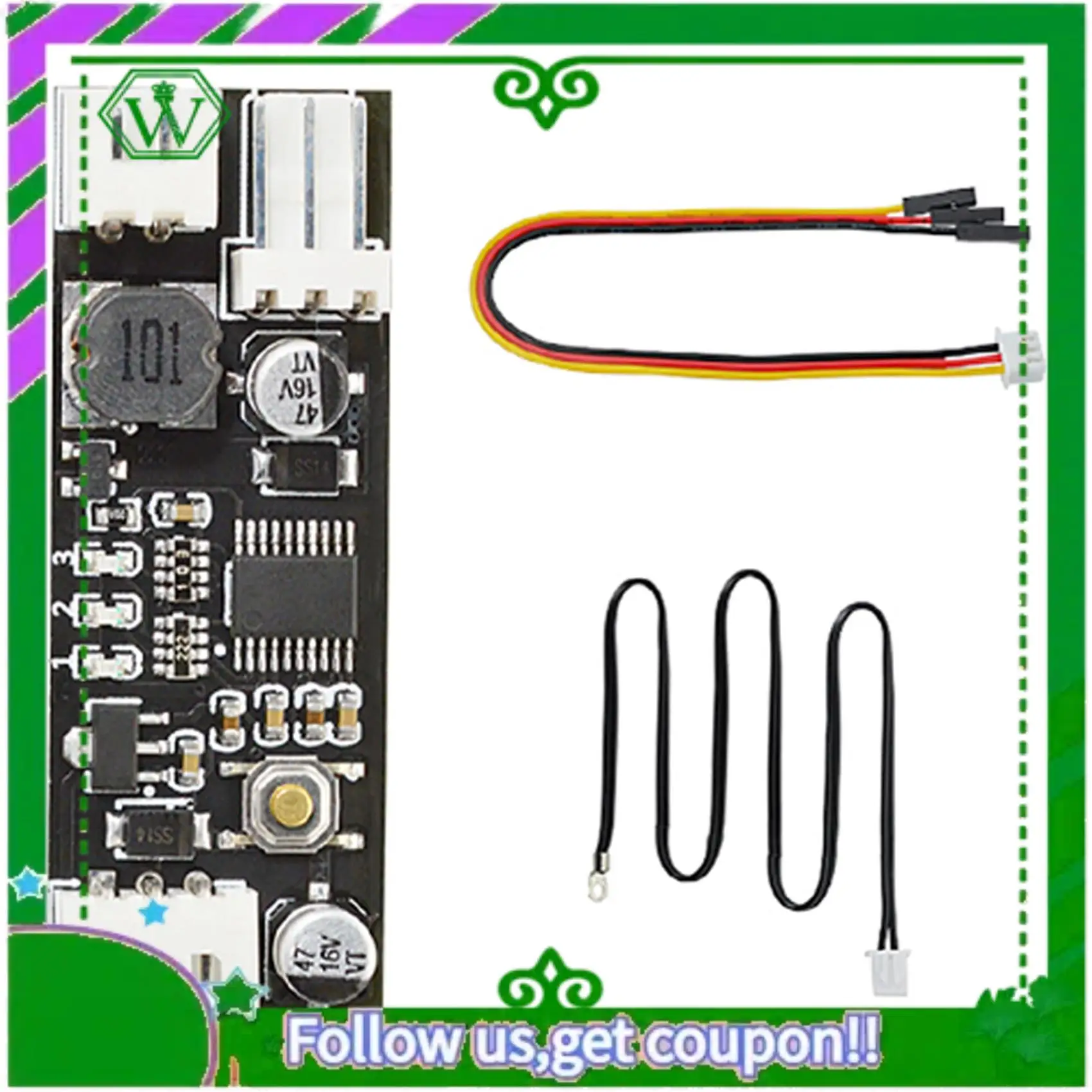 ABIK-4X Temperature Controller Module Single 12V DC PWM 2-3 Wire Fan Temperature Control Governor Computer Fan