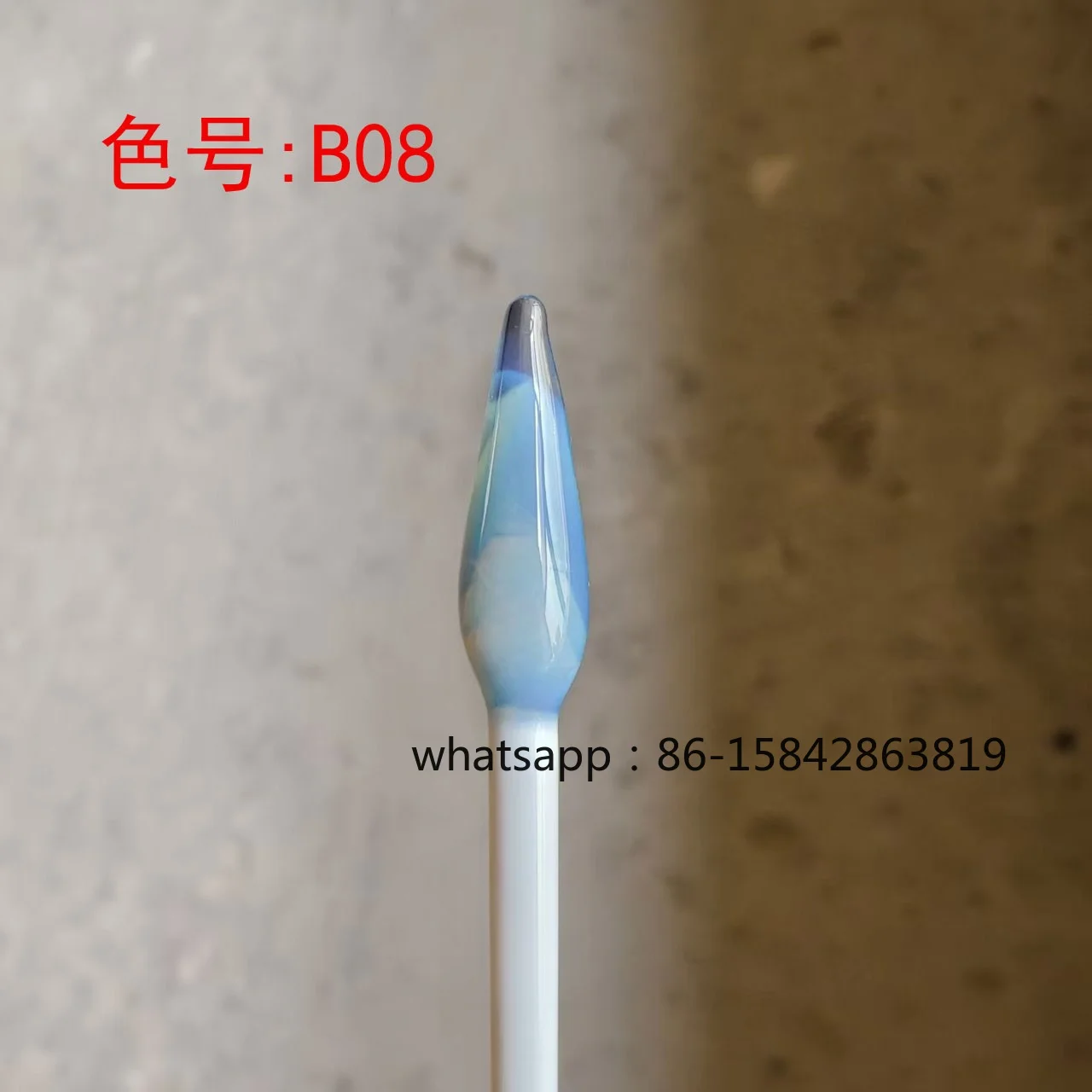 B08 Morandi Haze Blue, Blue-gray Protein Bar Burning Glass DIY Color Lamp Working Glass Rod Hard Material
