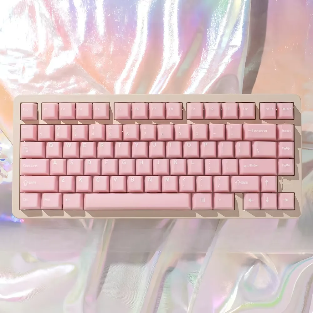 Hanyu Cherry Keycap Set PBT 162 Keys 2-color Translucent White Pink Cyan for 60/64/84/98/108 Mechanical Keyboard Wooting