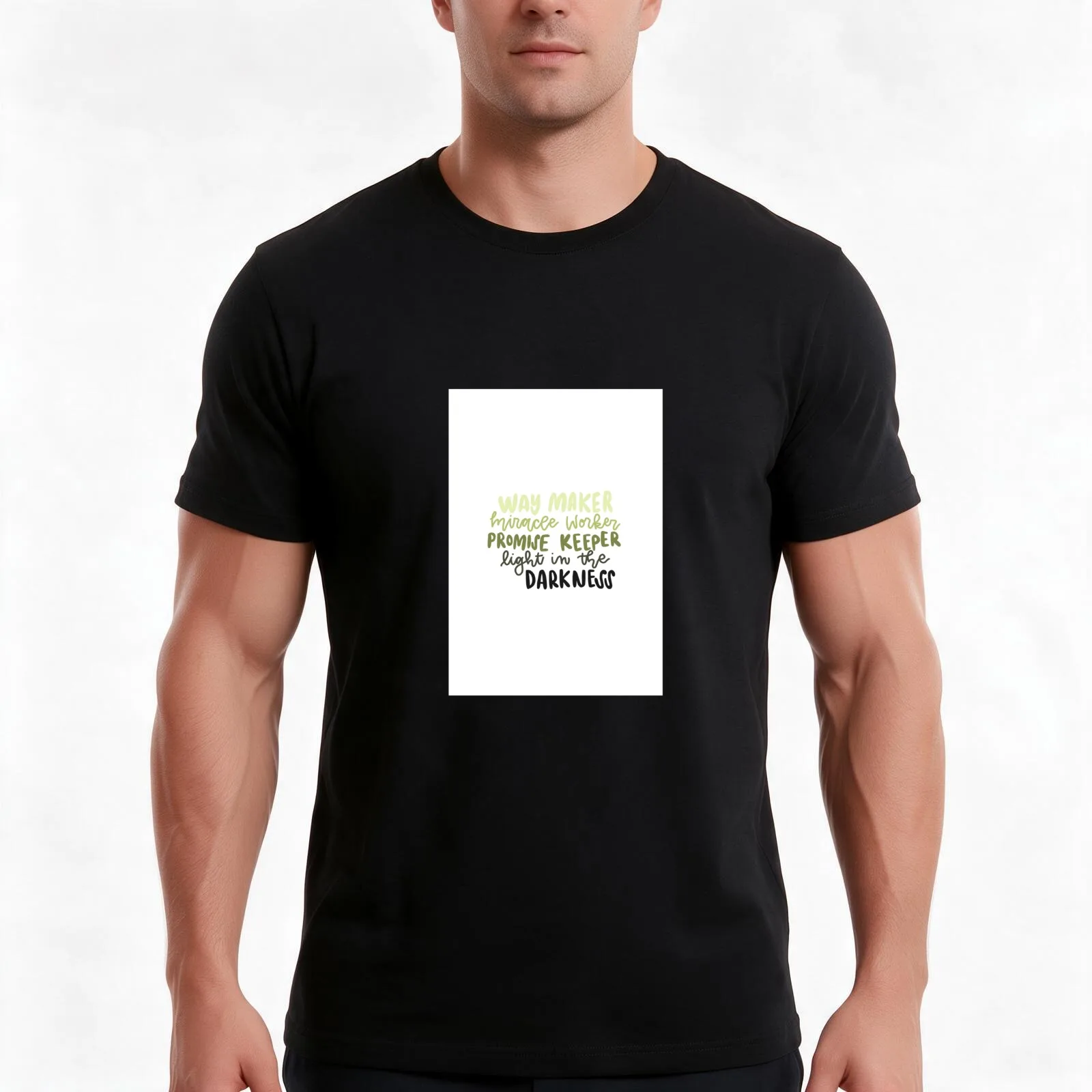 Way Maker T-Shirt, Summer Casual Cotton Tee, Oversized Streetwear Tops, Vintage Graphic Print, Loose Fit Short Sleeve