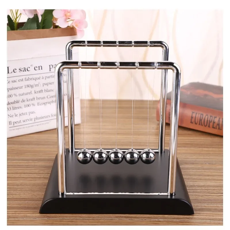 Newton Cradle Desktop Ornament Steel Ball Motion Balance Toy Physics Pendulum Model for Home Office Stress Relief Creative view 3