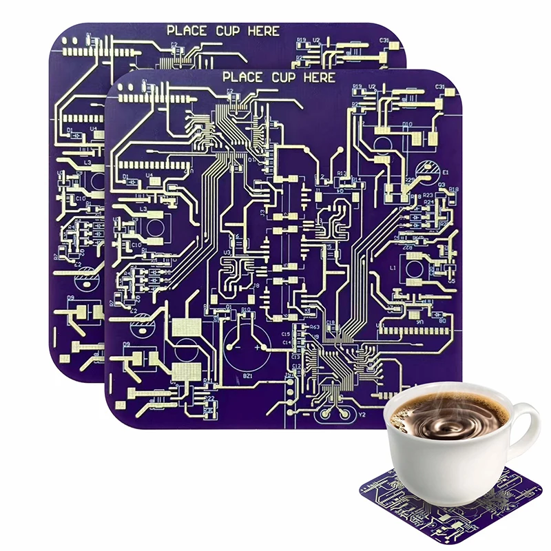 Creative Circuit Board Coaster Personalized PCB Design Fashion Coaster Dining Table Bar Decoration Drinkware Accessories