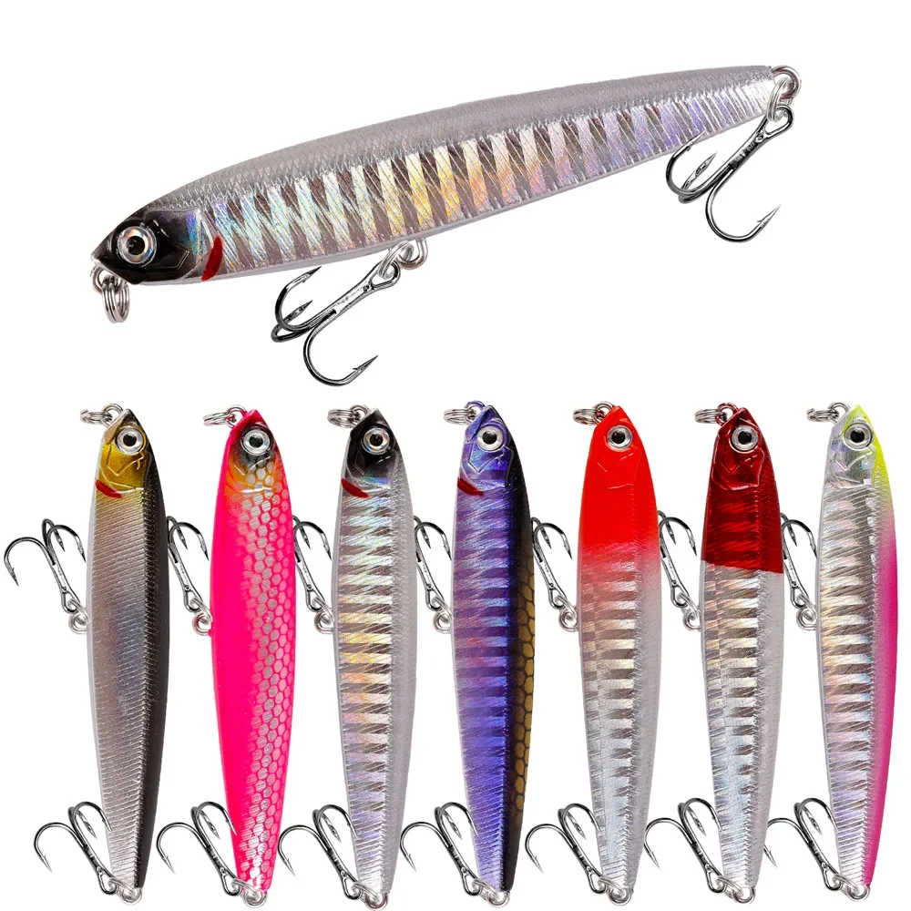 1Pcs Sinking Pencil Fishing Lure Wobblers 8cm 10-14g Bass Artificial Hard Bait Minnow High Quality Jigging Pesca Fishing Tackle