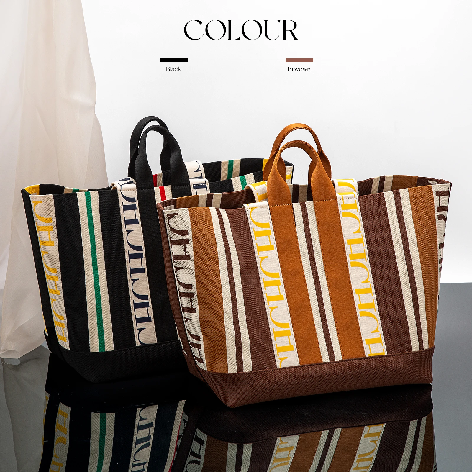 

Classic Women's New 2024 Women's Shoulder Bag Fashion Retro Design Striped Women's New Handbag