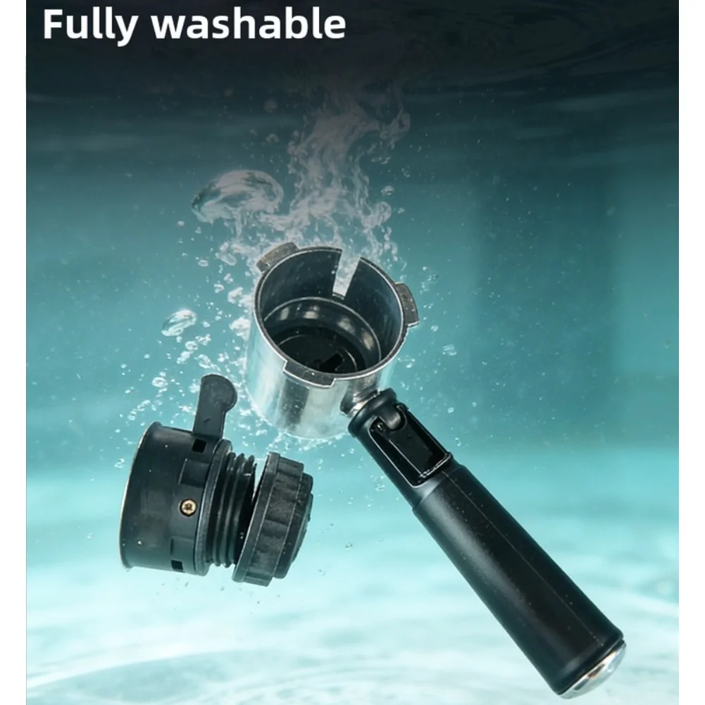 51mm Portafilter Handle for Pod Coffee Extraction Systems Compatible with 37mm and 28mm Ergonomic Grip and Cleanable Basket view 5