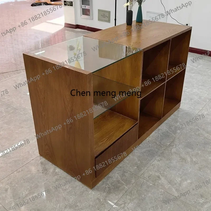 X188 Modern Business Counter Reception Desks Front Desk Luxury Wooden Reception Desks Cash Register Office Furniture