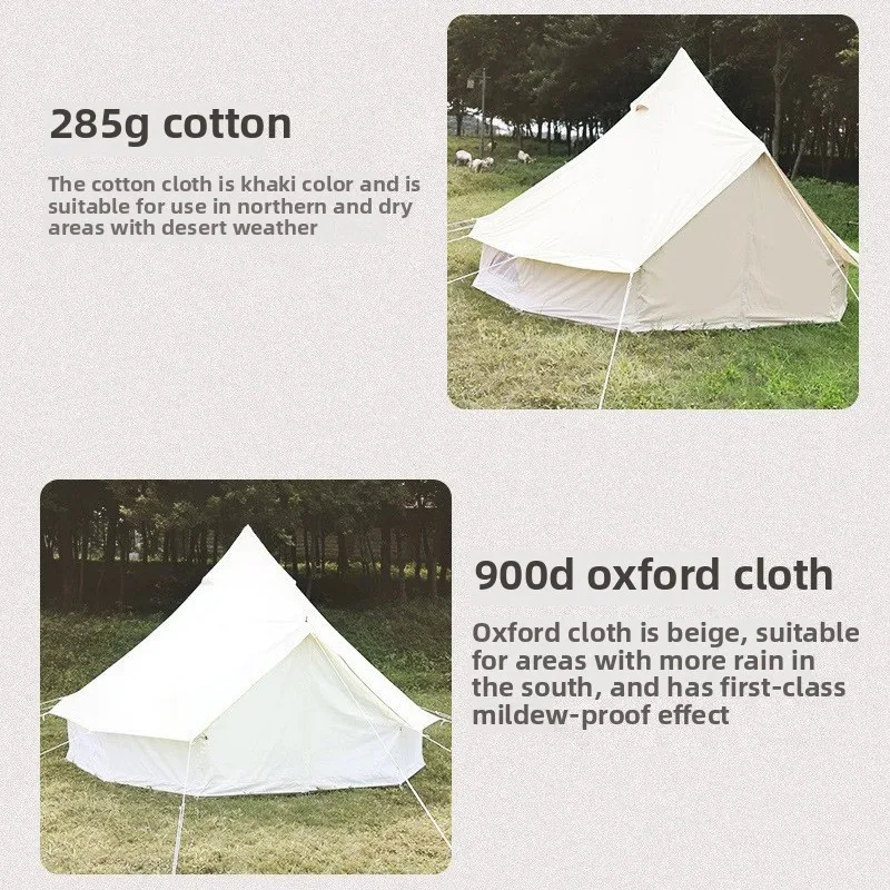 Cross-border Internet celebrity camping tent 3m x3m thickened yurt outdoor tent explosion-proof rain camp desert tent