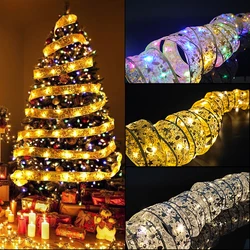 1/3/5/10M LED Christmas Tree Fairy Ribbon Lights String Navidad natal Christmas decoration 2023 home decor ornament accessories