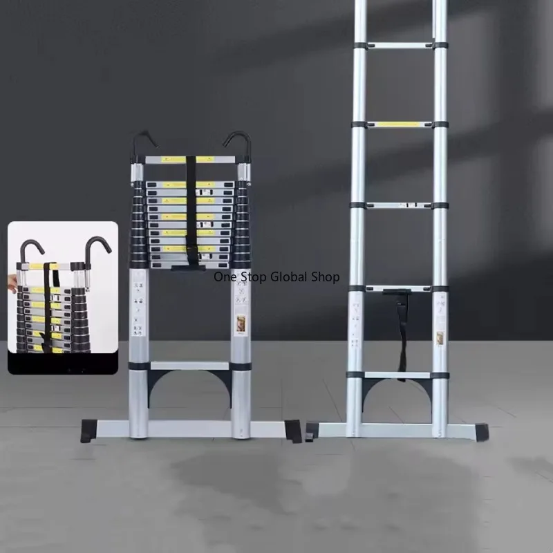 

Modern Aluminum Telescopic Extension Ladder Portable for Household & Outdoor Use Construction Retractable Step