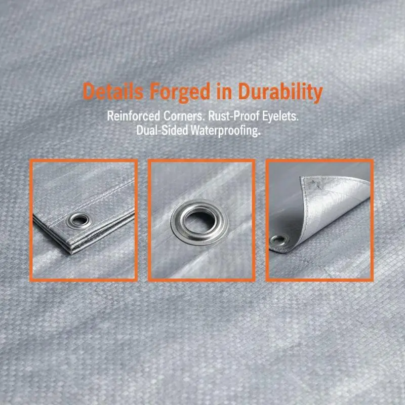Thickened Sunshade Tarpaulin Truck Outdoor Sunscreen Tarpaulin Waterproof Double Silver Sunshade Cloth Rainproof Cloth