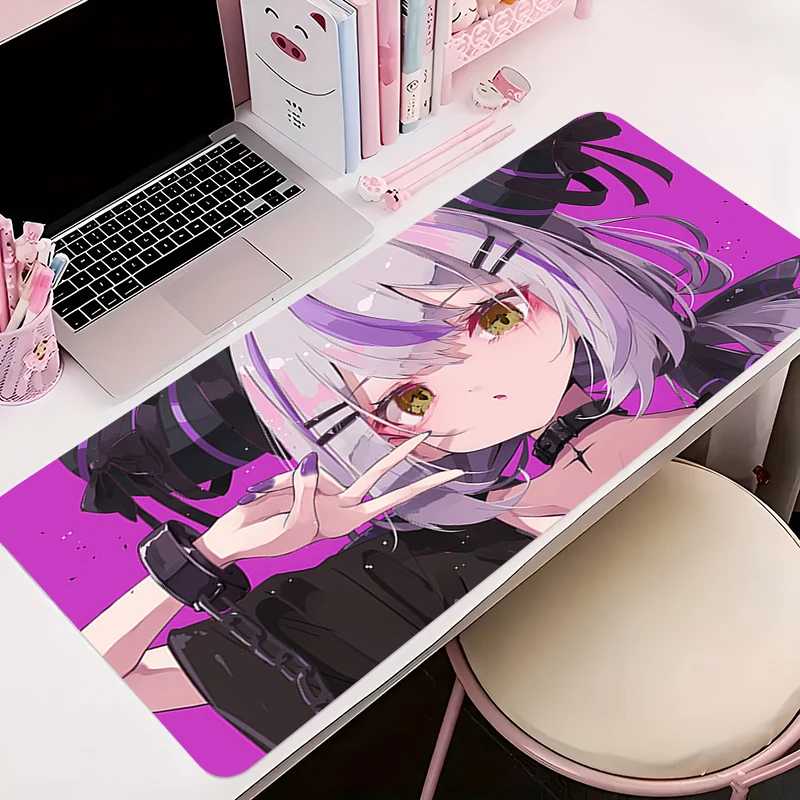 Rubber Mouse Pad Kawaii Non-Slip Desk Mat Cute Large Mousepad Hololive La Darknesss Gamer HD Printing Mousepad Game Keyboard Pad