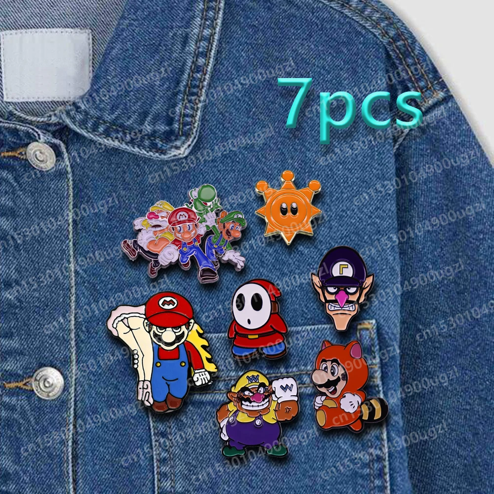 

Anime Game Marios Brothers Series Exquisite Lapel Enamel Pins Decorative Clothes Lovely Cartoon Brooch Souvenir Badge Accessory