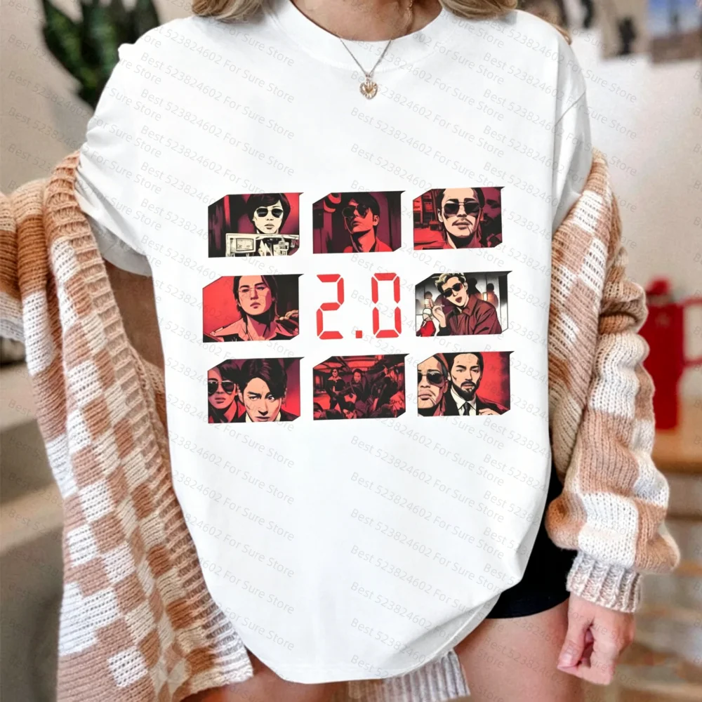Camiseta con gráfico de personajes de Drama coreano 2,0, camiseta informal de algodón Unisex, regalo para fanáticos de Kdrama, ropa de calle, camisetas para mujer, camiseta para hombre