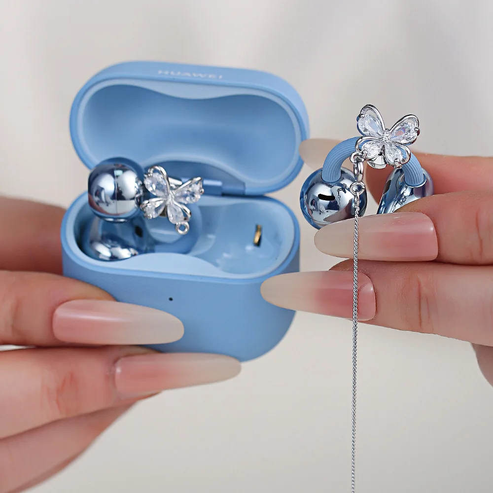 Small Flower Earbud Charm Anti Loss Ear Chain Dual Use Decorative Clip for Clip On Wireless Bluetooth Earphones