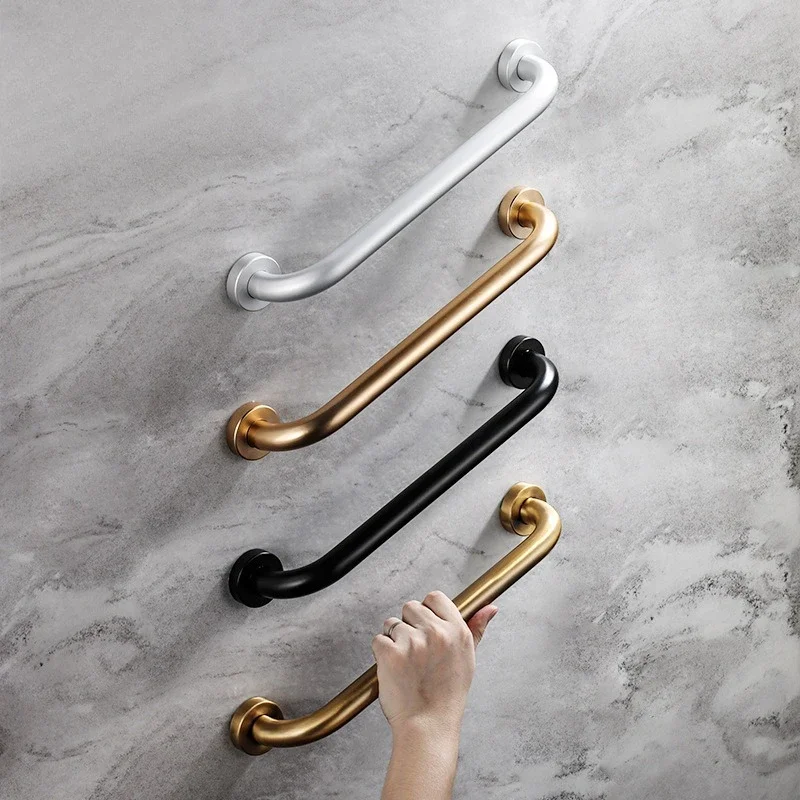1Piece Brass Bath Shower Safety Grab Bar Handicapped Elderly Towel Hanging Rose Gold Oil Rubbed Bronze Antique Anti-slip Rail