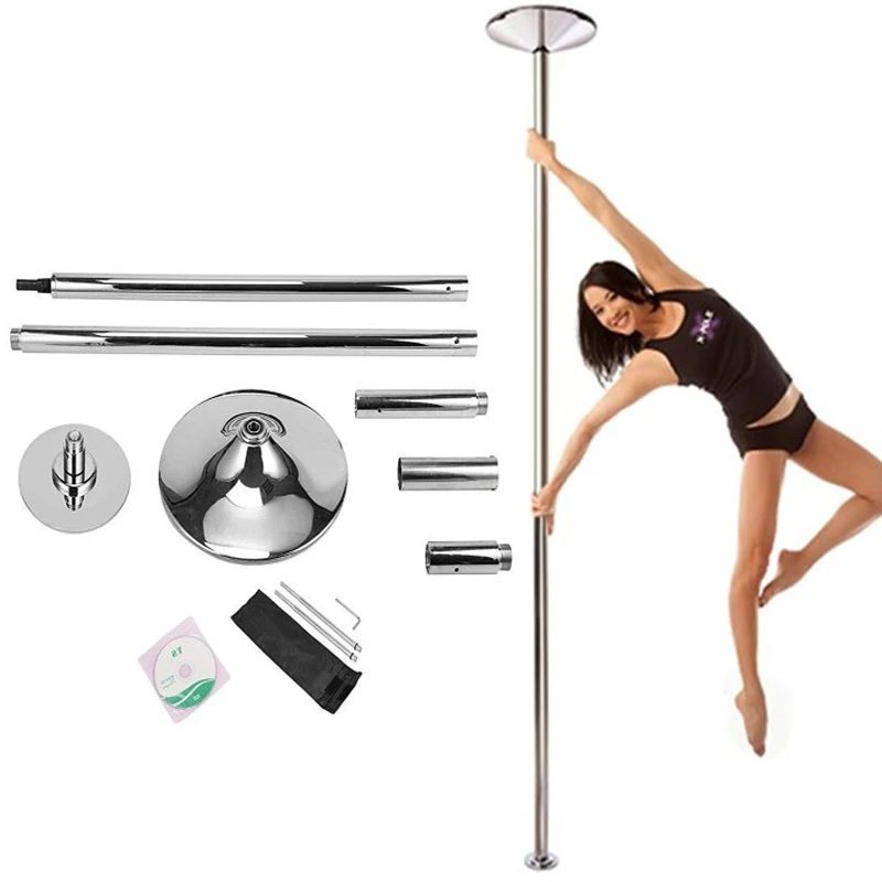 

Adjustable Portable Free Standing Dancing Poles 45mm Chromed Stainless Steel for Spinning Stripper Easy Install for Dance Pole