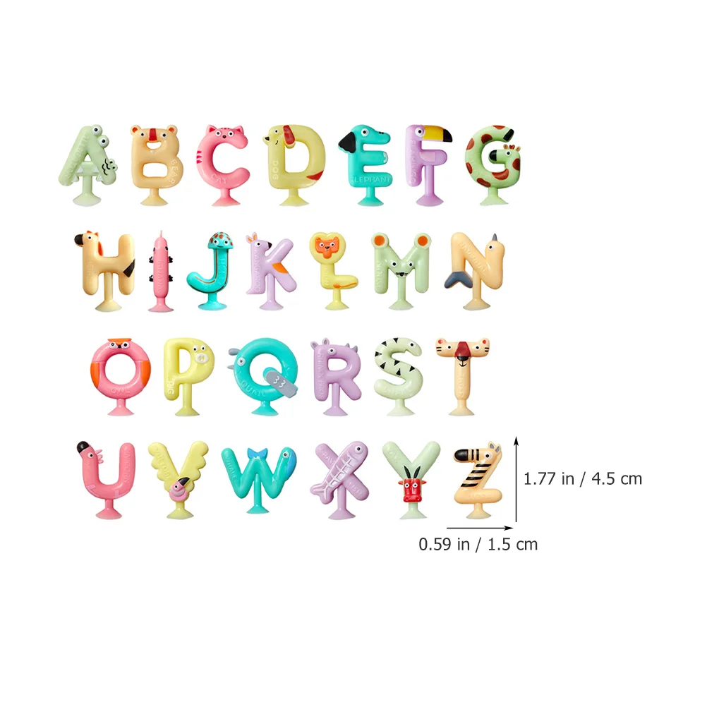 赤ちゃんのお風呂のおもちゃ,26のパーツ,文字,単語,スペル,動物,認識,シリカゲル,幸せな子供