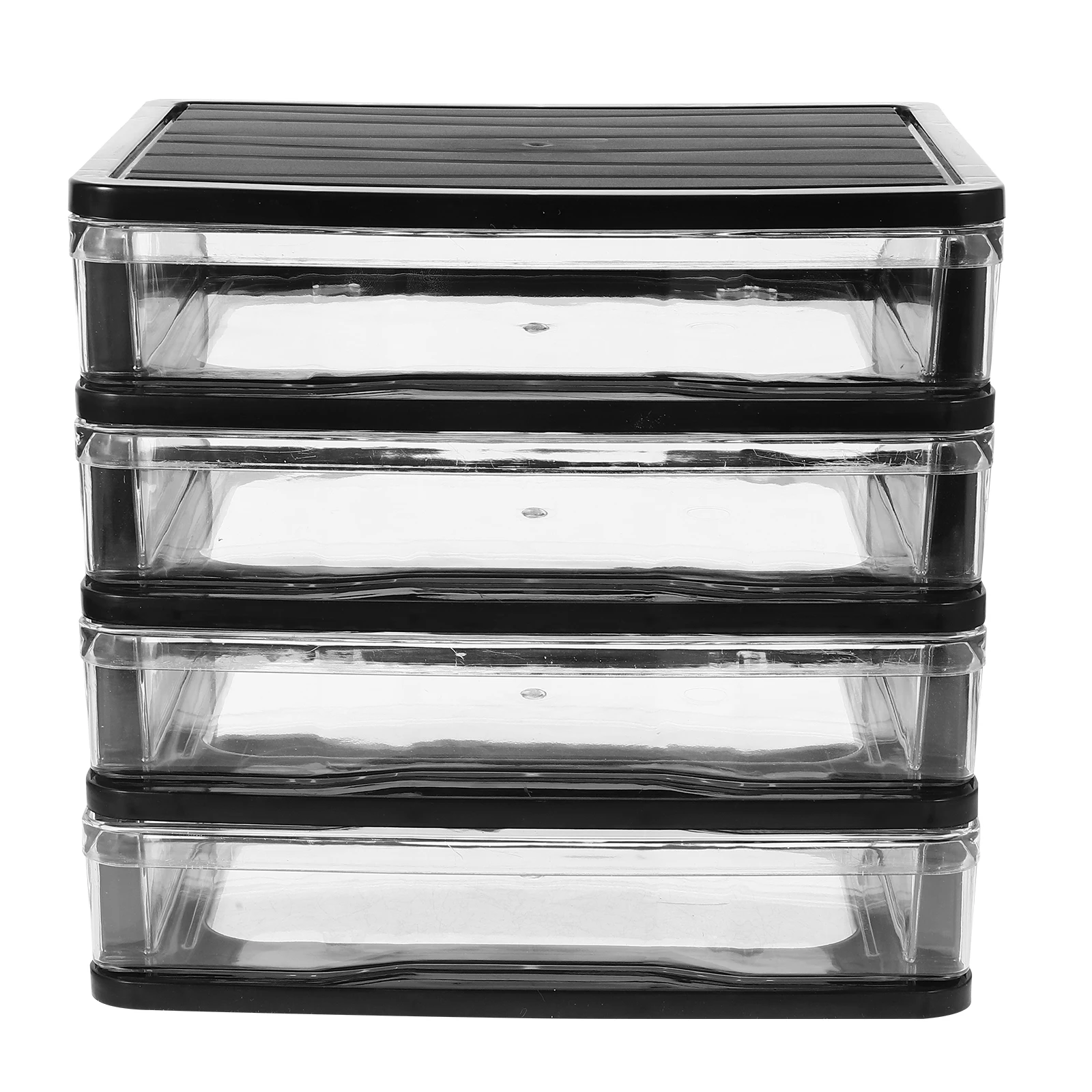 

4 Layer Transparent Storage Box Desk Drawer ganizer Desk Drawer ganizer PP Material Desktop Makeup Storage Binder Layered
