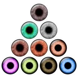 12pairs/bag 14mm Super Thin Glass Cabochons Eyes Chips for Blythe Doll DIY Accessories Bulk Items Wholesale H220