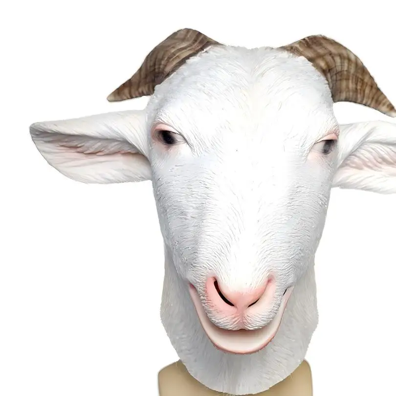 Animal Goat Latex Mask Funny Prank Mask for Carnival Parties Christmas Gifts Unique Masquerade Entertainment