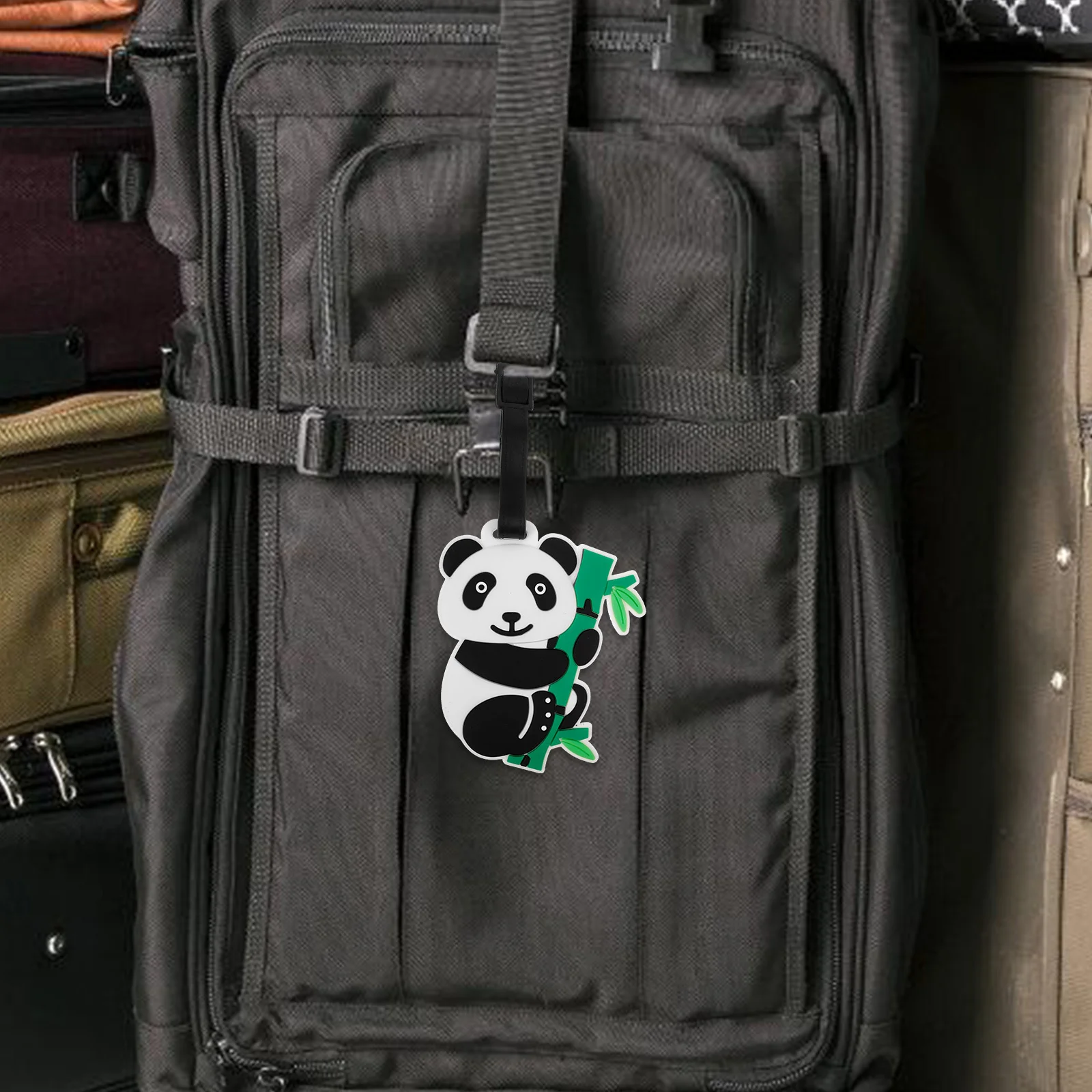 علامات أمتعة الباندا المتينة لحقائب السفر، علامة أمتعة السفر، تصميم فريد من نوعه، حجم صغير، علامة أمتعة سهلة التعرف