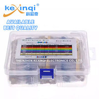 2600pcs 130 Values 1/4W 0.25W 1% Metal Film Resistors Assorted Pack Kit Set Lot Resistors Assortment Kit Fixed Resistor Kexinqi