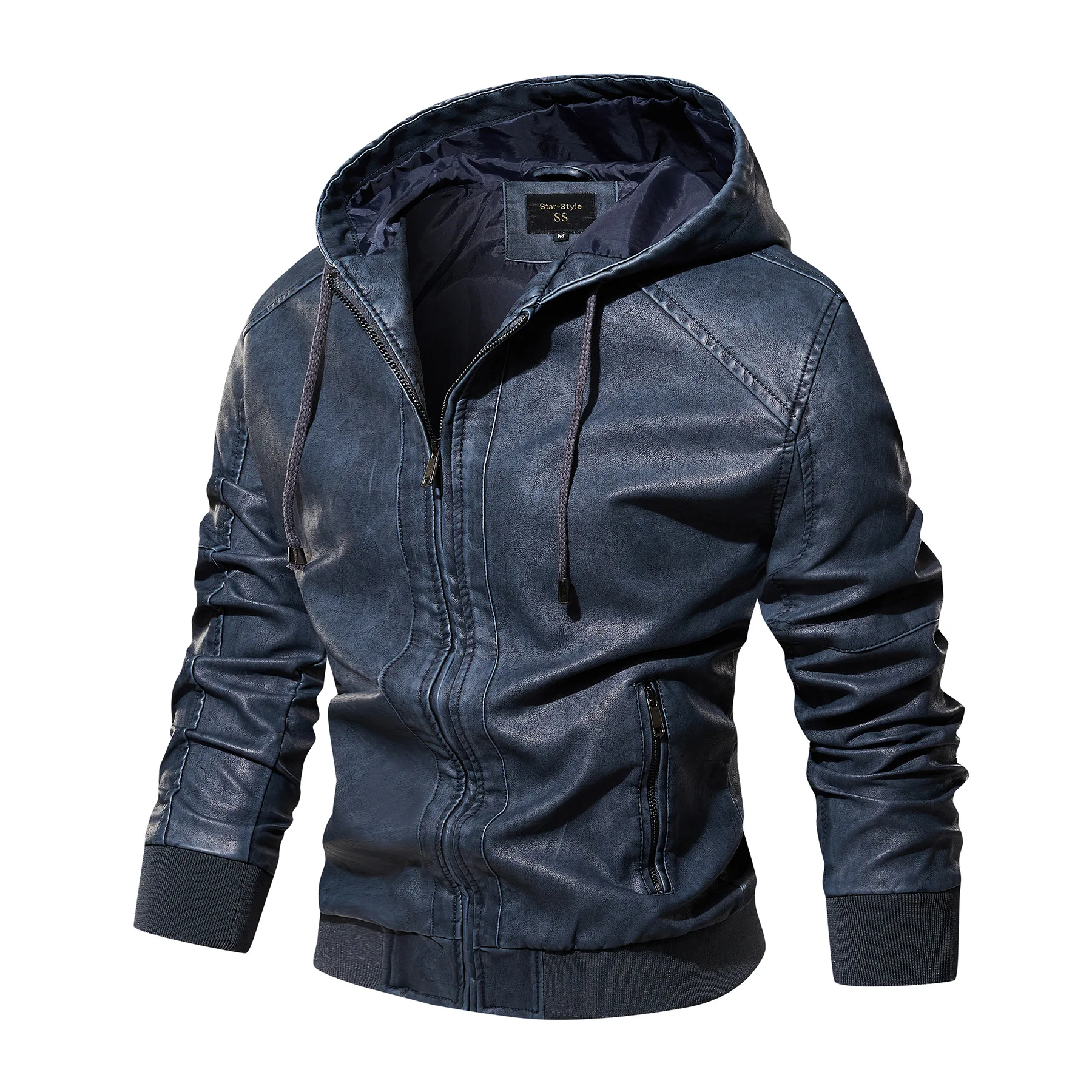 New US size washed men\'s leather jacket foreign trade cross-border boutique leather jacket