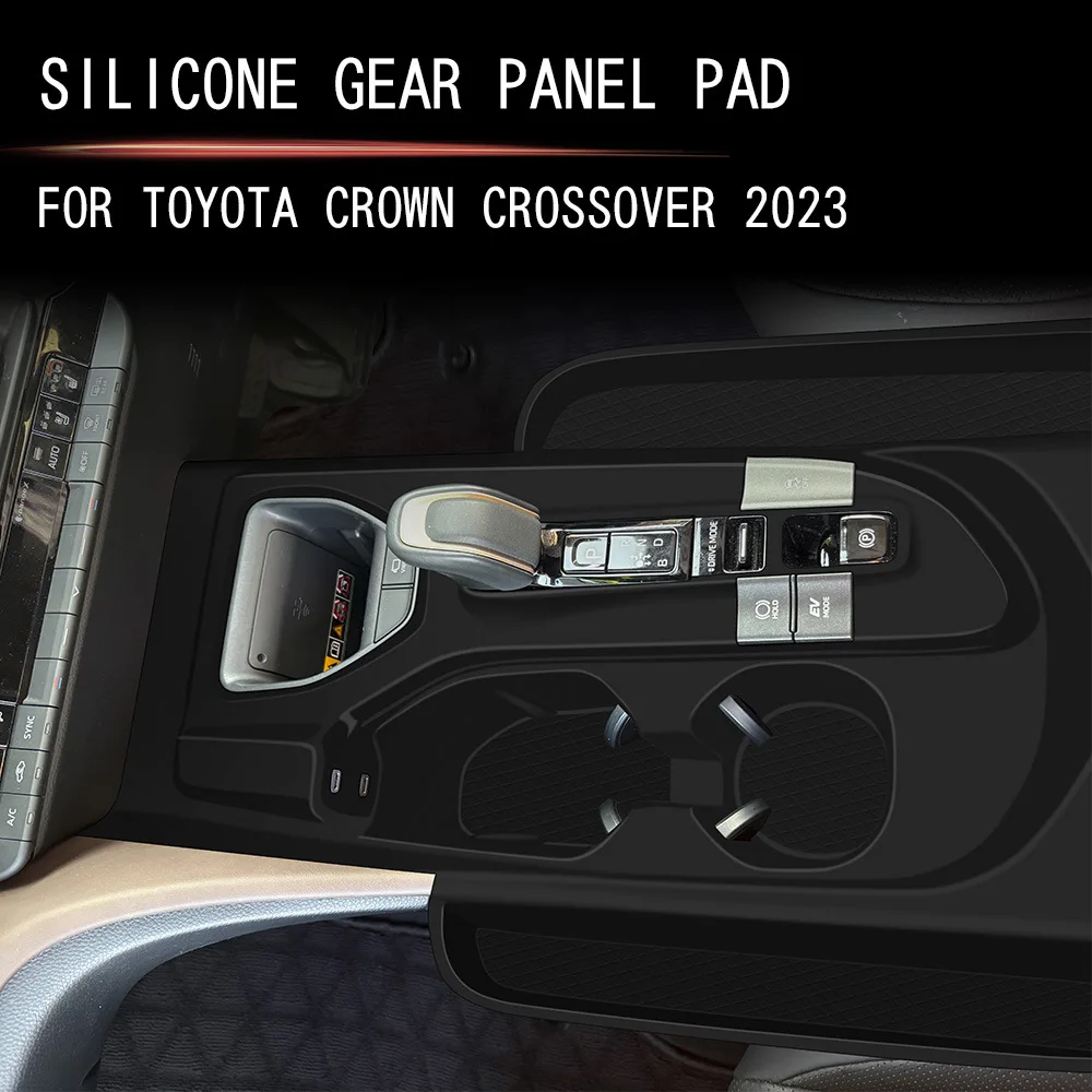 

Для Toyota Crown Crossover 2023 2024 2025 силиконовые аксессуары для интерьера, панель переключения передач центрального управления, крышка подстаканника для воды