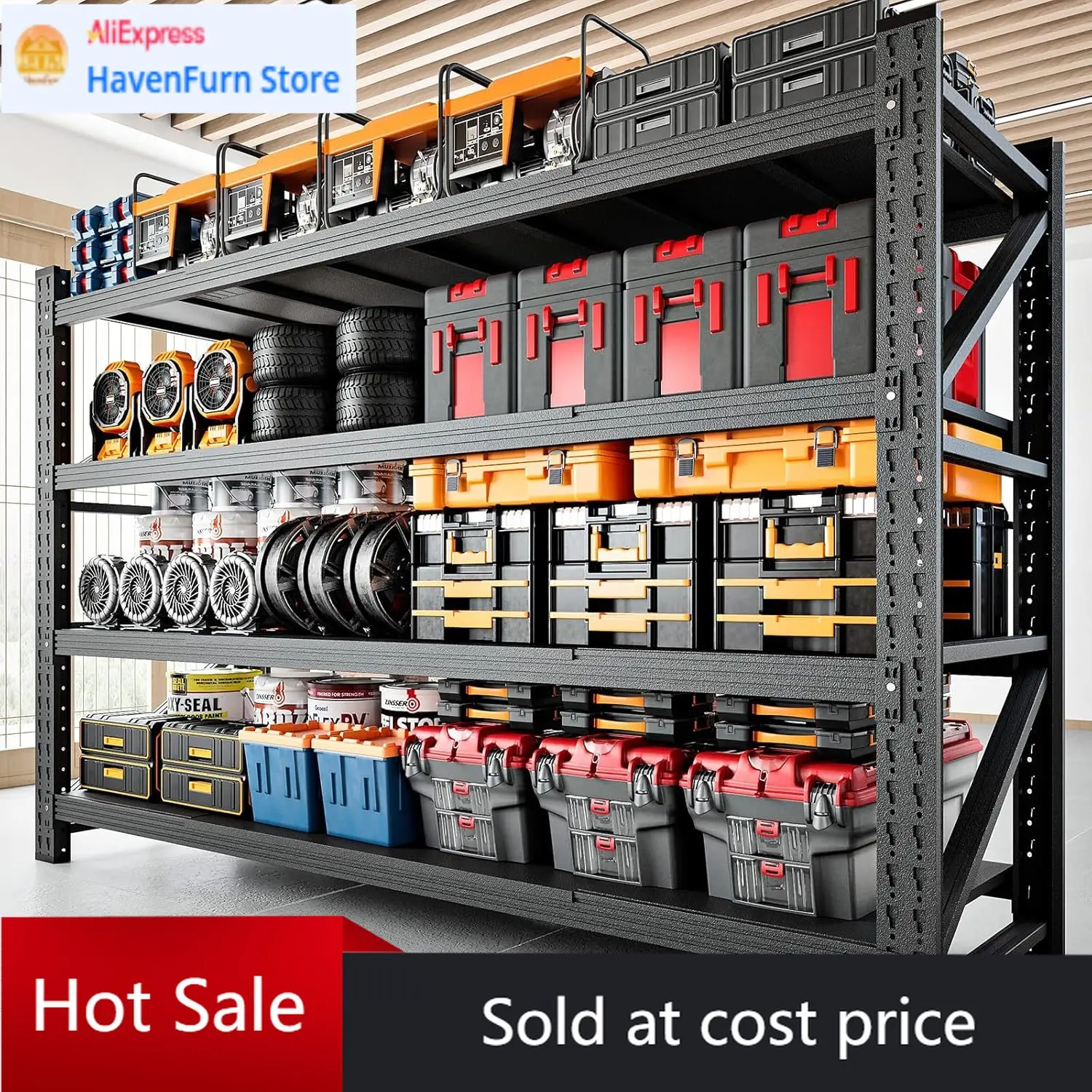 

Стеллажи для хранения Activity Price 5000LBS, металлические регулируемые стеллажи для гаража шириной 71 дюйм, сверхпрочные промышленные стеллажные системы