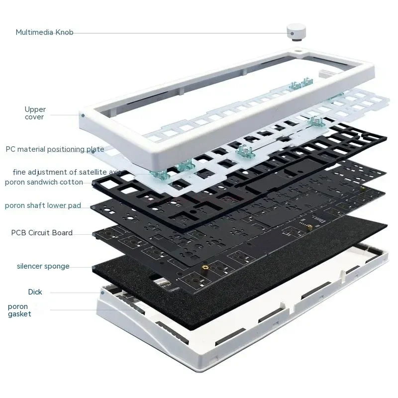 Imagem -05 - Zuoya Gmk67 Kit de Teclado Mecânico Personalizado Hot Plug Rgb Backlight Jogo Modo Faça Você Mesmo com Botão 67 Chave Novo