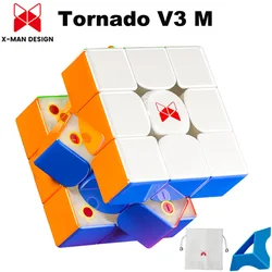 QiYi XMAN Tornado V3 Speedcube 3x3x3x3 Maglev magnetyczny rdzeń magiczna kostka profesjonalna 3x3 Puzzle do układania na czas 3 × 3 dzieci zabawki Cubo Magico
