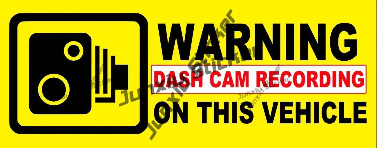 

Warning Dash Cam Recording on This Vehicle Dashcam Self Adhesive External Reflective-silver Waterproof Decal Gloss Sticker