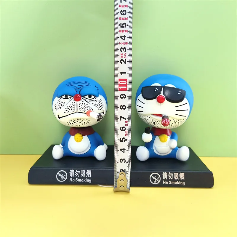 Auf Lager: Trendige Actionfigur „Machine Cat“ – Wackelkopf-Auto-Ornament aus PVC, Sammlerstück, Anime-Peripherie, Desktop-Dekoration, Geschenk