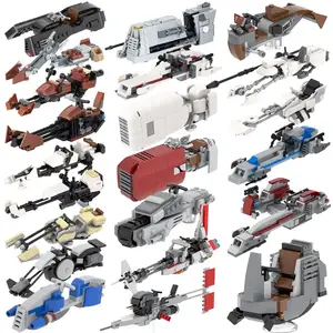 MOOXI 영화 오토바이 MOC 블록 호환 액션 피겨 스타카 스피더 자전거 군단 세트 모델 빌딩 블록 아이 장난감 10 최고의 판매 초퍼 스타 워즈 -110